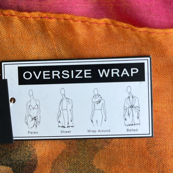 STEVE MADDEN Camo Color Dipped Over Size Scarf/ Wrap - Picture 4 of 7